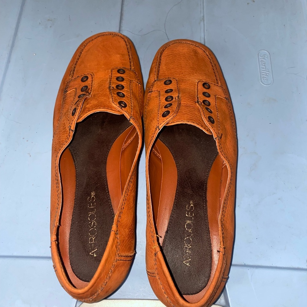 Carrot Orange slip on sandals